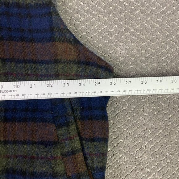 Codet Vest Mens XL Blue Green Brown Plaid Wool Blend Hunting Sherpa Fleece Lined - Picture 11 of 13